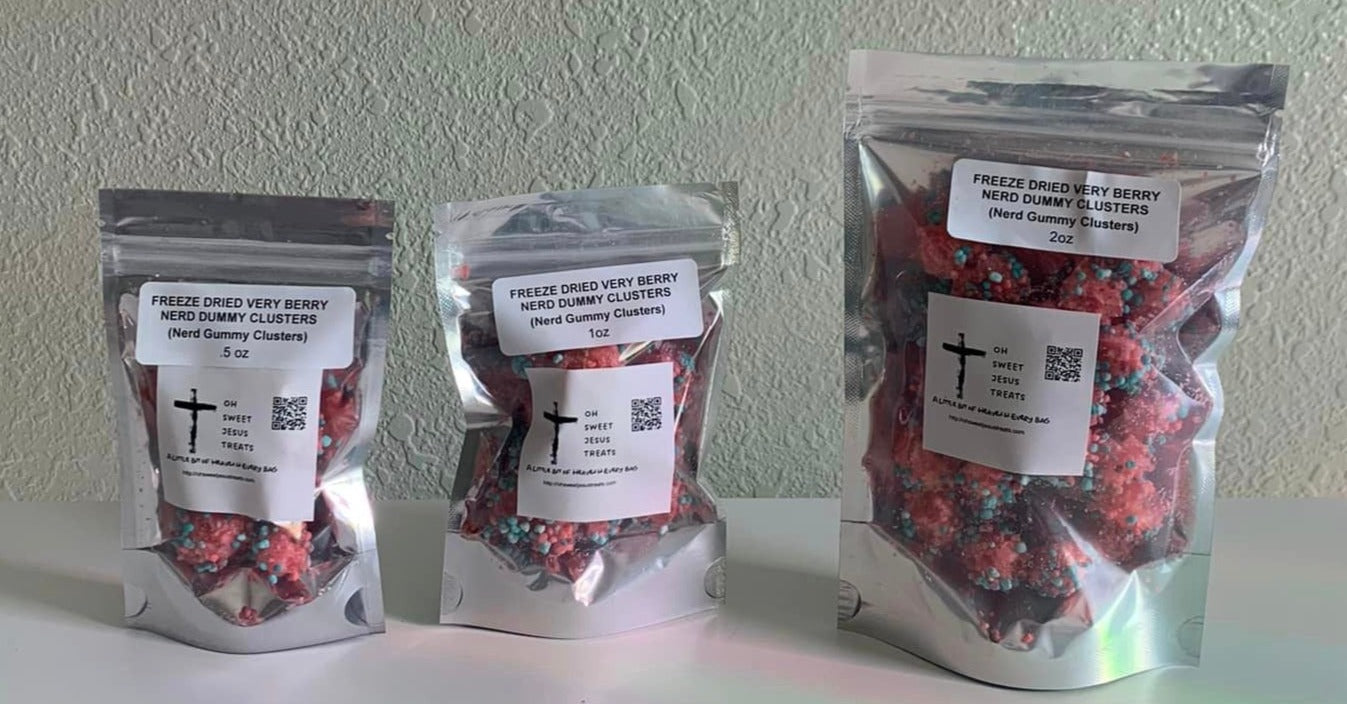 Freeze-Dried Nerd Dummies - Nerd Gummy Clusters Very Berry Flavor